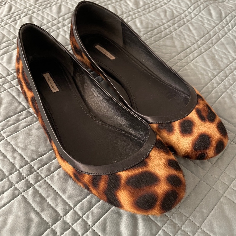 Vera Wang calf hair ballet slippers, 7.5